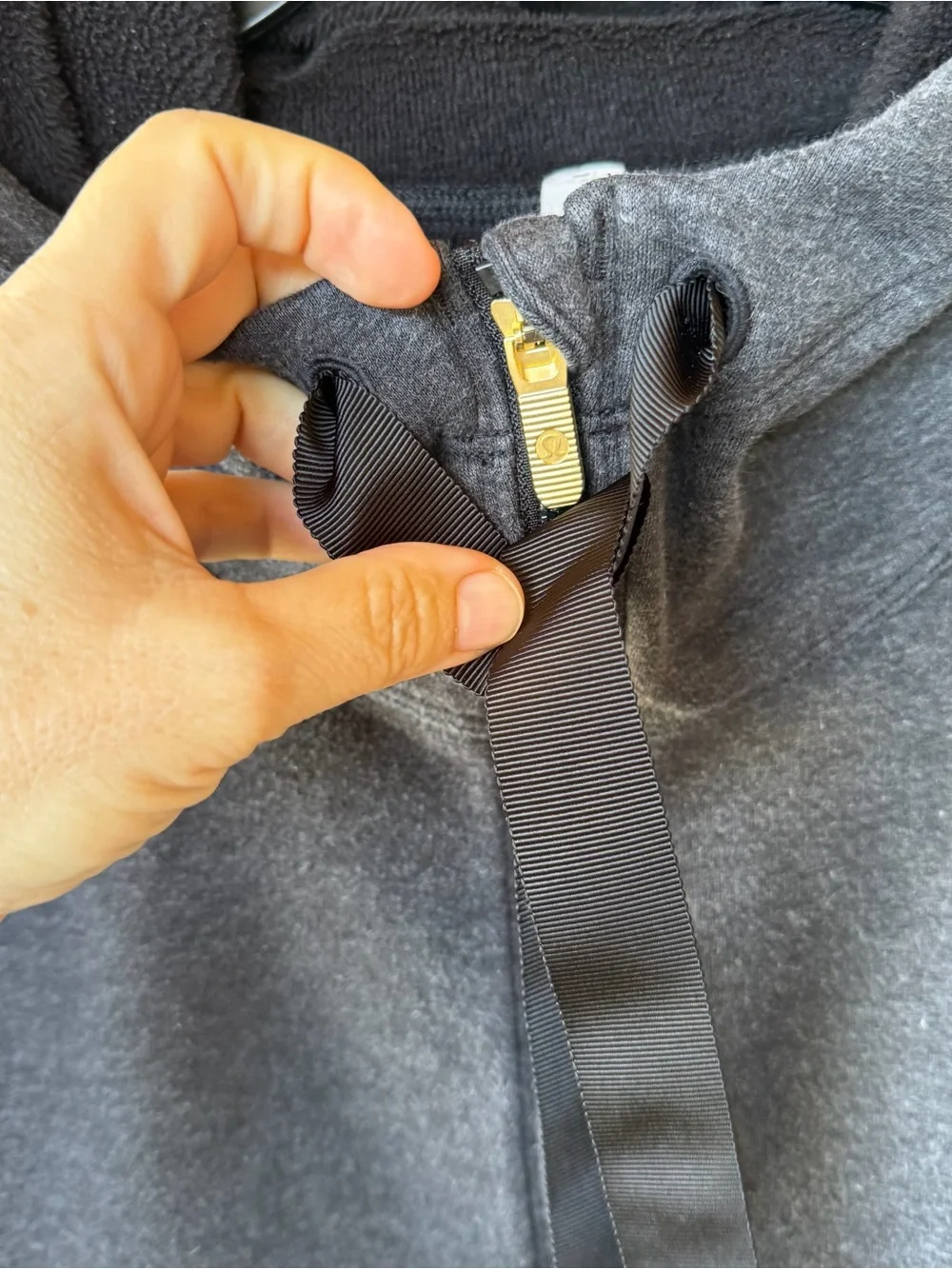 Lululemon Principal Dancer Hoodie Heathered Black Jacket Womens 10 Excellent